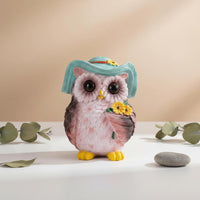 Owl Figurine Small Resin Owl Ornament True for Balcony