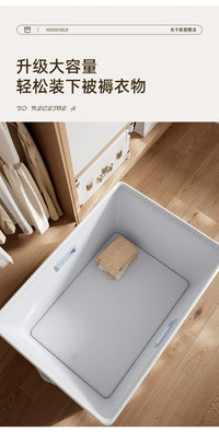 Foldable Fabric Storage Box with Lid for Clothes and Toys