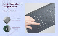 Digital temp control LED shower