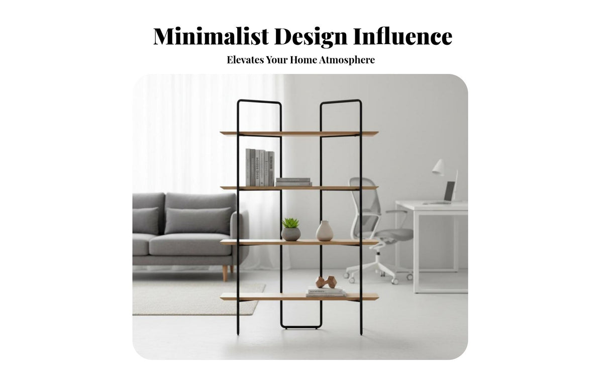 Floor-Standing unobstructedrear Etagere Modern and aesthetic utilitarian Etagere shelving universal Multi-Functional Shelving universal Sturdy Construction for Home Office Workers, Design aficionados, Apartment Dwellers, Study, Bedroom, Library