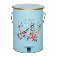 Lidded Wastebasket Pedal Trash Can Embossed Hands-Touchless