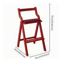 Folding Bar Chair Comfortable Stool with Backrest Portable for Kitchen