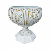 Embossed Metal Planter Luxury Feel Vintage Design Flower Pot Versatile Decor