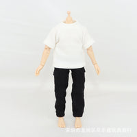 1/12兵人模型服装6寸可动人偶衣服男款可配常规素体娃衣 肌肉模型