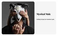 edgy goat prong face covering for all genders pronged Monster face covering Large curved protrusions for Adults, Teenagers