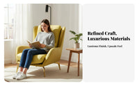 Armchair with Ottoman Light Luxury Design Accent Chair and Ottoman Set Nordic Design Comfortable Seating for Adults