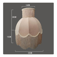 Velvet Lampshade French Design Fringed Lamp Shade Handmade