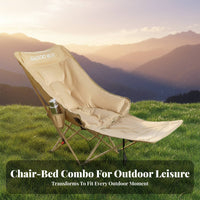 Highsupport Moon Chair sturdy Duty Folding Lounger Integrated drink Holder for Adults