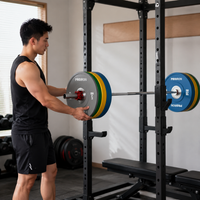 olympic barbell and bumper plates set