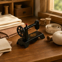 Dollhouse Sewing Machine Display Decoration Mini Stitching Device Collector Gift for Craft Hobbyists