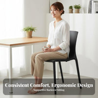 Molded Plastic Shell Chair Minimalist design Molded Shell Chair Thickened Construction Ergonomic spinerest for Students, Adults