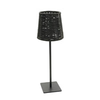 Portable Rechargeable Lamp with Rattan Shade USB-C Cordless Table Lamp with Woven Shade Boho Small for Restaurant