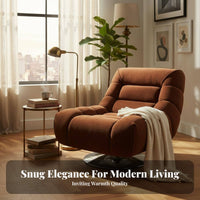 Rotating Barrel Chair Vintage design Oversized rotate Barrel Chair Sherpa Upholstery firm support Foam for Apartment Dwellers