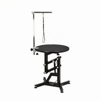 Round Pet Grooming Table Metal Base Petcare Equipment Polished Surface