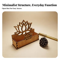 Lotus Flower Desk Organizer Versatile Storage Box for Office