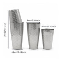 Etched Boston Shaker Polished Shaker with Mixing Tin Long-Lasting Drink Mixer Sturdy for Mixologists, Bartenders, Home Establishments