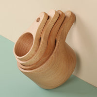 Beech Wood Measuring Spoon and Cup Set for Baking, 50g-230g