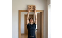 Wooden Fingerboard with Hanging Rope Compact Finger Training Board Non Slip Grip Panel with Rope for Climbers, Boulderers
