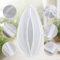 Drawstring Zipper Plant Protection Net Bag for Greenhouse Orchard Garden - Thickened Anti-Bird Insect Netting