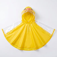 Kids Spacecraft Raincoat Waterproof Kids Duck Raincoat Water Resistant Cartoon Duck Rain Poncho for Preschoolers, Young Children, Outdoor Play