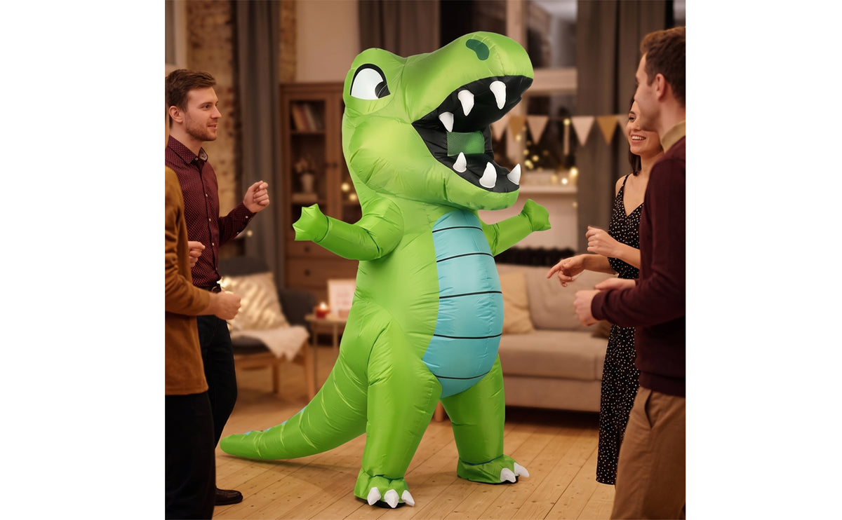 Inflatable Dinosaur Costume Inflate Dinosaur Halloween Costume Polyester Tyrannosaurus Suit for Adults, Cosplay