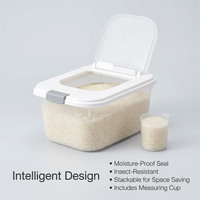 Food Storage Containers Airtight, Kitchen - Rice Bucket, Thickened Barrel Wall F #variant:5L