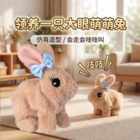 Electric Plush Rabbit Toy with Movement and Sound