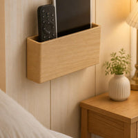 Wood Controller Holder Sturdy Wall Mounted Storage Box Self for Office