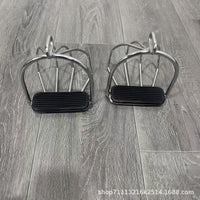 Anti-Slip Safety Stirrups for Equestrian Use with Mesh Design
