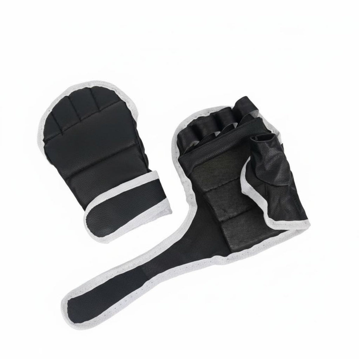 Half Finger Boxing Gloves Shock Absorbing Padding Training Gloves Wrist Support Padded Punching Bag Mitts for Women, Kids, Gym