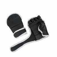 Half Finger Boxing Gloves Shock Absorbing Padding Training Gloves Wrist Support Padded Punching Bag Mitts for Women, Kids, Gym