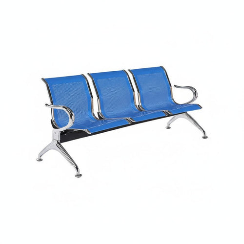 3 Seater Waiting Bench Easy to Clean Airport Reception Seating Stable Hospital Waiting Room Bench for Patients, Facility Managers, Bank, Office, Salon