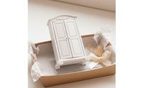 Handmade Craft Dollhouse Wardrobe Opening Doors 1:12 Scale Wardrobe Realistic Details Dollhouse Closet for Hobbyists