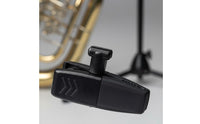 360 Degree Rotation Saxophone Audio Pickup Clip Scratch-Proof Saxophone Mic Mount Paint-Safe Brass Instrument Mic Holder Secure Grip for Musicians, Live Performance, Studio Recording, Stage