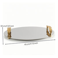 Mirrored Tray Stainless Steel Tray Mirror Polished Metal Platter for Home Stylists