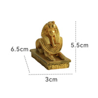 Resin Sphinx Figurine Gold-Colored Egyptian Sphinx Ornament Desktop for Office