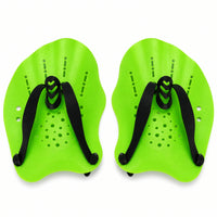 Contoured Swim Hand Paddles Curved Swimming Hand Paddles Gear Perforated Ergonomic for Swimmers, Front Crawl Practice
