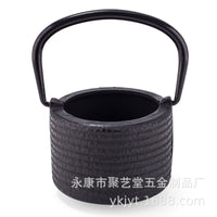 可立手柄铸铁香炉罗纹风格黑色生铁燃烧炉适合装饰烛台冥想香薰碗