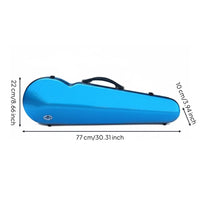 Waterproof 4/4 Violin Case Moisture-Proof Full Size Violin Carrying Case Shockproof Musical Instrument Accessory Backpack Straps for Students