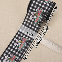 Easter Themed Ribbon Festive Decoration Easter Wired Ribbon Colorful Patterns for Gift Presenters, Event Planners, Home Decor
