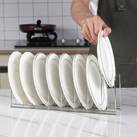 Dish Rack and Dish Drainer 2 Pack, Stainless Steel Plate Rack with Draining Board, No Drip Tray Space Saving Design for Kitchen Sink Counter