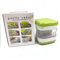 Manual Garlic Cube-Shaped Manual Press Chopper Hinged Lid