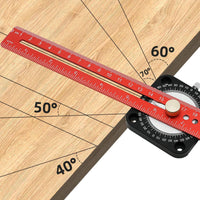 Adjustable Compass Ruler Multi-Function Woodworking Marking Gauge Two-Way Scale