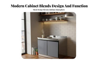 Stainless Steel Kitchen Cabinet Storage Foundation Utility Cabinet Easy to Clean Freestanding Design Suitable for Apartment Dwellers Homeowners Home Utility Room Garage