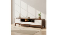 Wooden TV Console Contemporary Tv Cabinet with Drawers Minimalist Media Console with Storage Cabinet for Living Room, Apartment