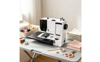 Electric Sewing Machine Easy to Use Tabletop Overlock Stitching Appliance Compact Appliance for Beginners, Hobbyists