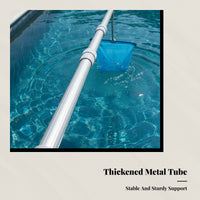 Telescopic Pool Pole, Sturdy, Lifesaving Hook, Cleaning Mesh Attachment