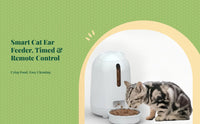 Programmable cat feeder with app control.