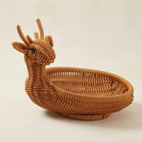 Deer Shaped Basket Decorative Deer Basket Rustic Charm