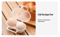 6-ovoid food holder excursion Case Shockproof Household Storage With Lid for Outdoor, Home Cooks